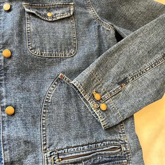 Ralph Lauren jeans utility barn denim artists jacket coat lovely shape! M - Picture 14 of 14